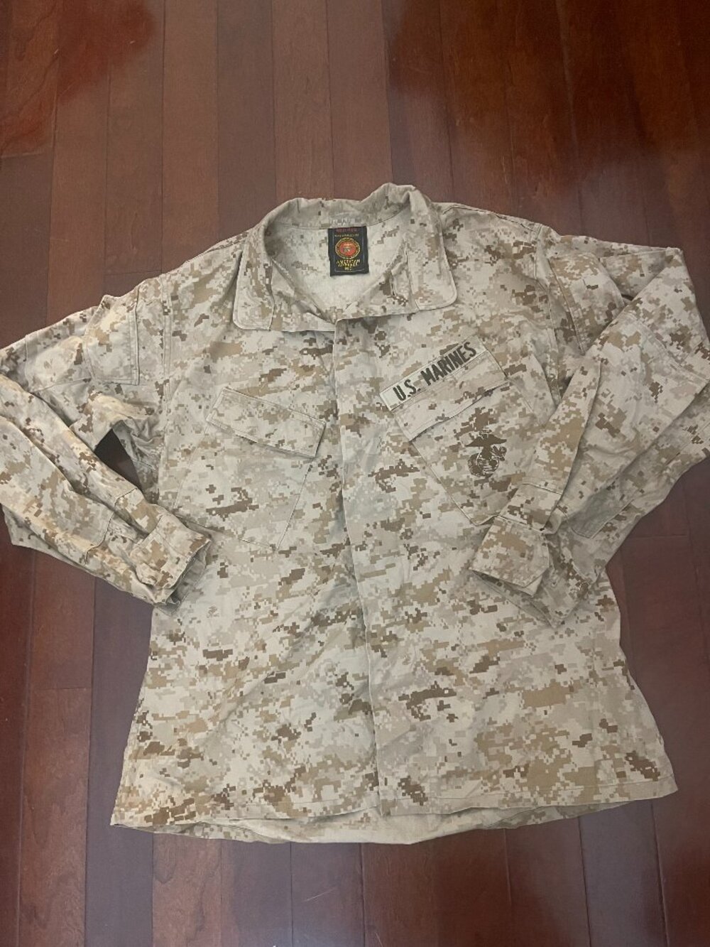USMC Desert MARPAT Combat Shirt Medium Regular